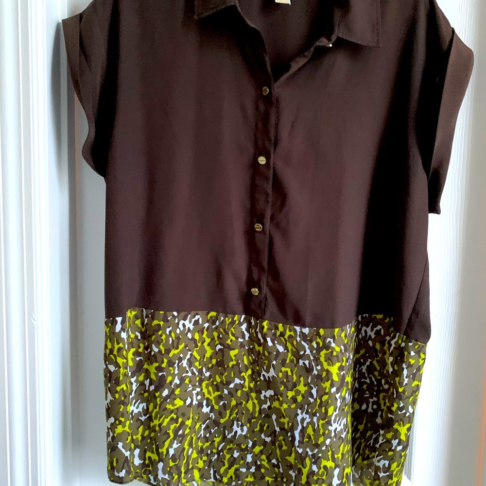 Michael Kors Brown and floral top